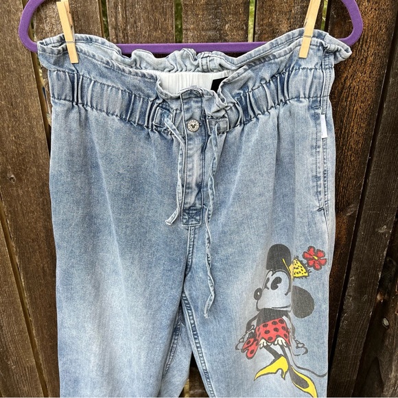 Disney Her Universe Mickey & Minnie Paperbag Drawstring Jeans Sz XL - Picture 4 of 16
